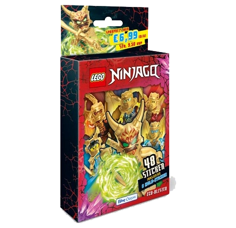 Blue Ocean LEGO Ninjago Crystalized Sticker - 1x Blister je 8x Stickertüten (Deutsche Version)