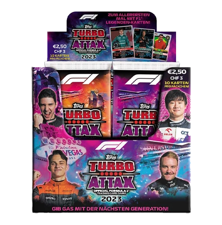 Topps Formula 1 Turbo Attax 2023 Trading Cards – 1x Display je 24x Booster