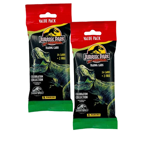 Panini Jurassic Park 30th Anniversary TC Trading Cards - 2x Fat Pack Booster