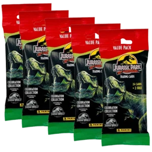 Panini Jurassic Park 30th Anniversary TC Trading Cards - 5x Fat Pack Booster