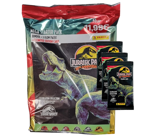 Panini Jurassic Park 30th Anniversary TC Trading Cards - 1x Starter Pack + 3x Booster