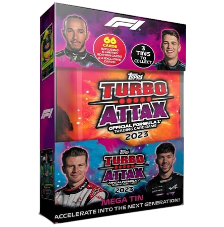 Topps Formula 1 Turbo Attax 2023 Trading Cards – 1x Mega-Tin Orange