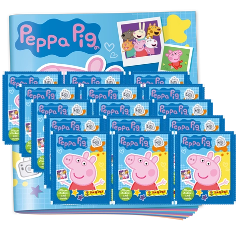 Panini Peppa Pig Sticker Mein lustiges Fotoalbum - 1x Stickeralbum + 15x Stickertüten