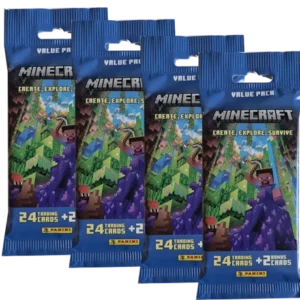 Panini Minecraft Serie 3 Trading Cards Create Explore Survive - 4x Fat Pack Booster