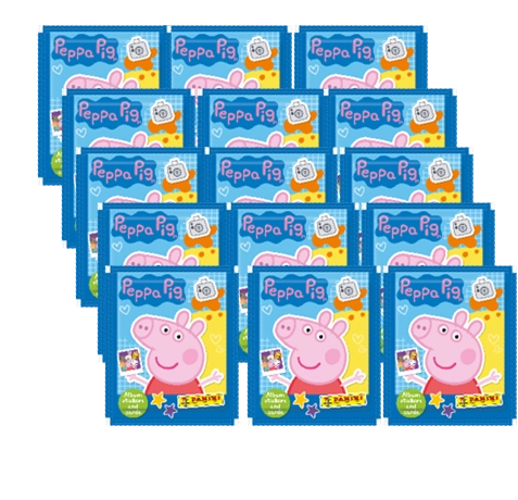 Panini Peppa Pig Sticker Mein lustiges Fotoalbum - 15x Stickertüten