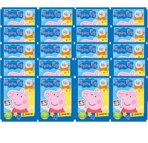 Panini Peppa Pig Sticker Mein lustiges Fotoalbum - 20x Stickertüten