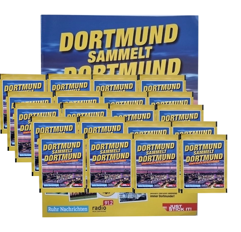 Panini Dortmund sammelt Dortmund Sticker - 1x Stickeralbum + 20x Stickertüten