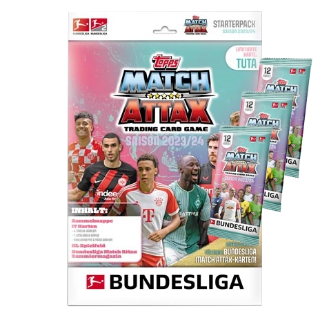 Topps Bundesliga Match Attax 2023-24 - 1x Starterpack + 3x Booster