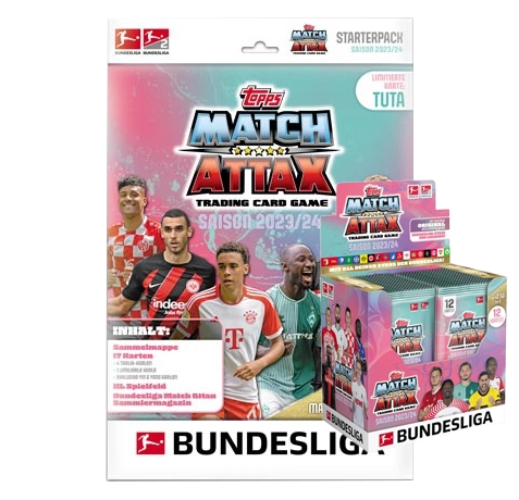 Topps Bundesliga Match Attax 2023-24 - 1x Starterpack + 1x Display je 36x Booster