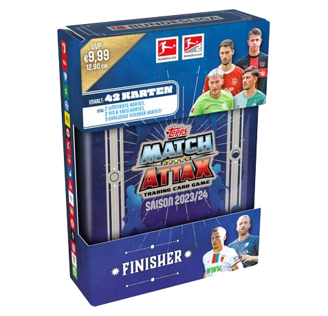 Topps Bundesliga Match Attax 2023-24 - 1x Mini Tin Finisher Blau