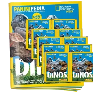 Panini Paninipedia Dinos Sticker - 1x Stickeralbum + 10x Stickertüten