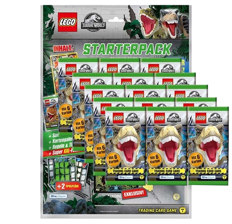 LEGO Jurassic World Serie 3 Trading Cards - 1x Starterpack + 15x Booster
