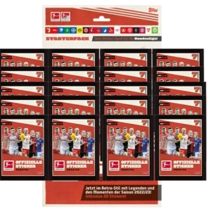 Topps Bundesliga Sticker 2023/2024 - 1x Starterpack + 20x Stickertüten