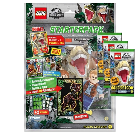 LEGO Jurassic World Serie 3 Trading Cards - 1x Starterpack + 3x Booster