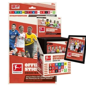 Topps Bundesliga Sticker 2023/2024 - 1x Starterpack + 1x Display je 50x Sammeltüten