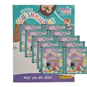 Panini Squishmallows Sticker - 1x Stickeralbum + 10x Stickertüten