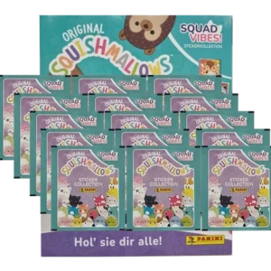 Panini Squishmallows Sticker - 1x Stickeralbum + 15x Stickertüten
