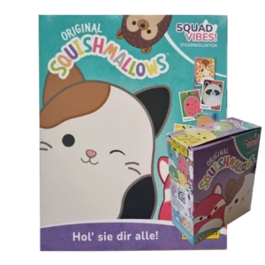 Panini Squishmallows Sticker - 1x Stickeralbum + 1x Display je 24x Stickertüten
