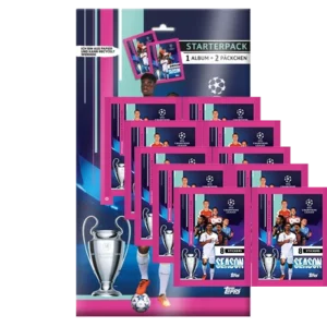 Topps Champions League 2023-2024 Sticker - 1x Starterpack + 10x Sammeltüten