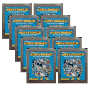 Panini Micky und Donald Sticker Serie Eine Fantastische Welt - 10x Stickertüten
