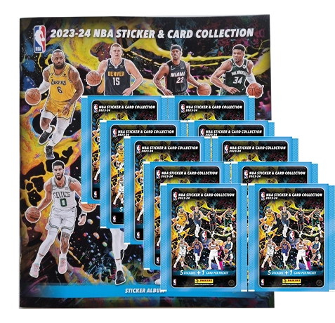 Panini NBA Saison 2023-24 Sticker - 1x Sammelabum + 10x Sammeltüten
