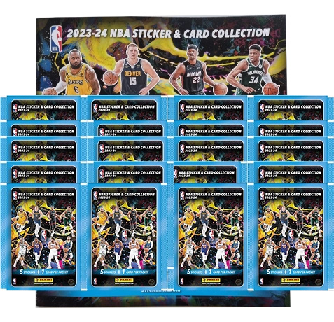 Panini NBA Saison 2023-24 Sticker - 1x Sammelabum + 20x Sammeltüten
