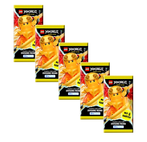 LEGO Ninjago Trading Cards Serie 9 Dragons Rising - 5x Booster