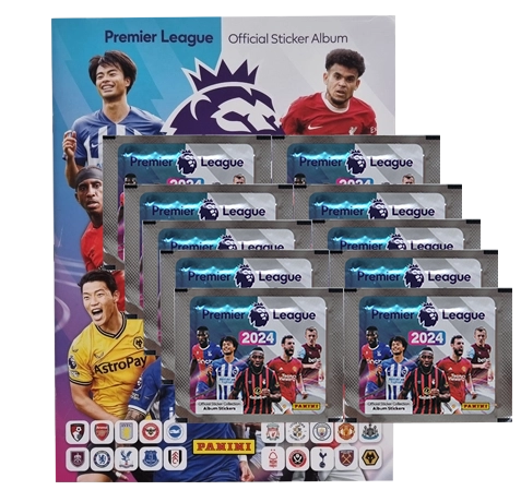 Panini Premier League Sticker 2023-24 -1x Sammelalbum + 10x Sammeltüten