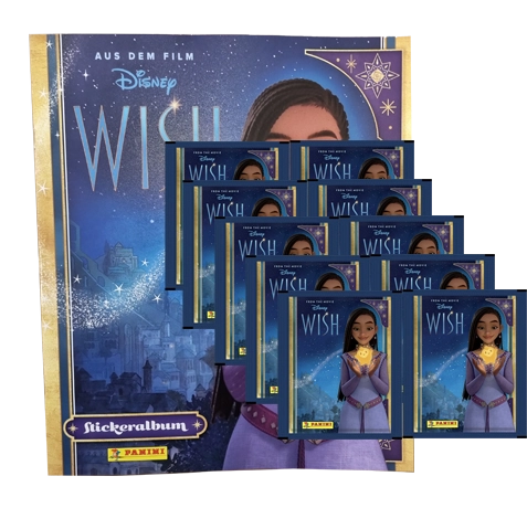 Panini Disney Wish Sticker - 1x Stickeralbum + 10x Stickertüten