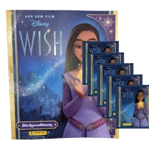 Panini Disney Wish Sticker - 1x Stickeralbum + 5x Stickertüten