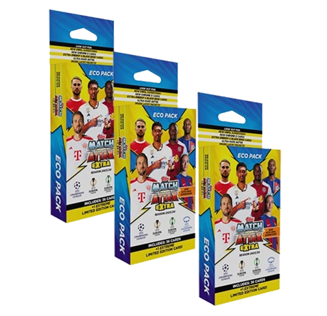 Topps Champions League Match Attax EXTRA 2023-24 - 3x Eco Pack Blister