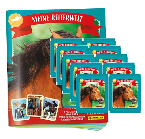 Panini Meine Reiterwelt Pferde Sticker (2024) - 1x Stickeralbum + 10x Stickertüten
