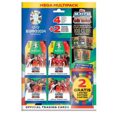 Topps UEFA EURO 2024 Match Attax Trading Cards – 1x ULTRA Mega Multipack