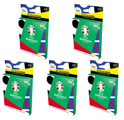 Topps UEFA EURO 2024 Sticker - 5x Eco Blister Pack