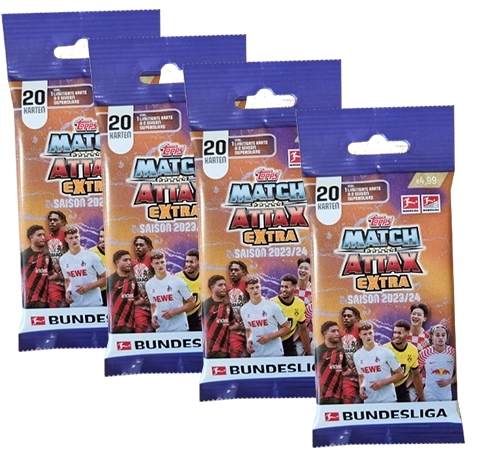 Topps Bundesliga Match Attax EXTRA 2023-24 - 4x Fat Pack Booster