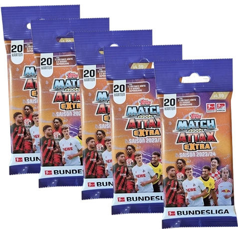 Topps Bundesliga Match Attax EXTRA 2023-24 - 5x Fat Pack Booster