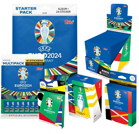 Topps UEFA EURO 2024 Sticker - 1x Mega Bundle Set