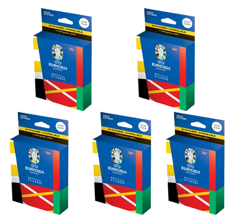 Topps UEFA EURO 2024 Sticker - 5x Mega Eco Blister Pack
