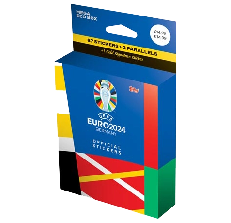 Topps UEFA EURO 2024 Sticker - 1x Mega Eco Blister Pack