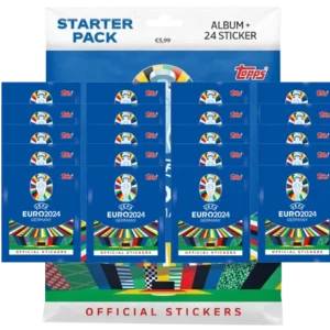 Topps UEFA EURO 2024 Sticker - 1x Starterpack + 20x Stickertüten