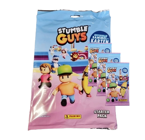 Panini Stumble Guys Trading Cards - 1x Starterpack + 3x Booster