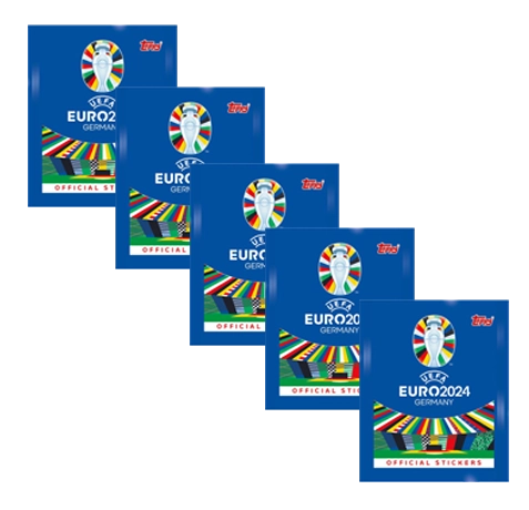 Topps UEFA EURO 2024 Sticker - 5x Stickertüten