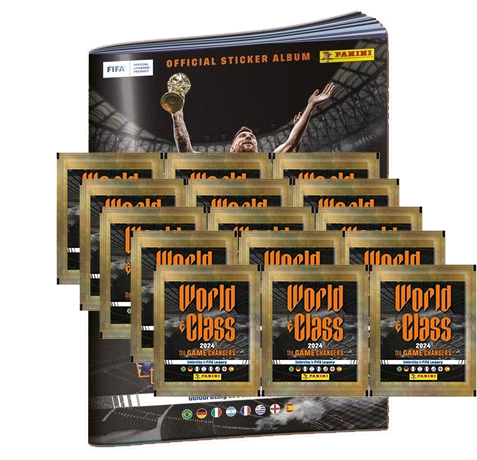 Panini World Class Sticker 2024 - 1x Sammelalbum + 15x Stickertüten