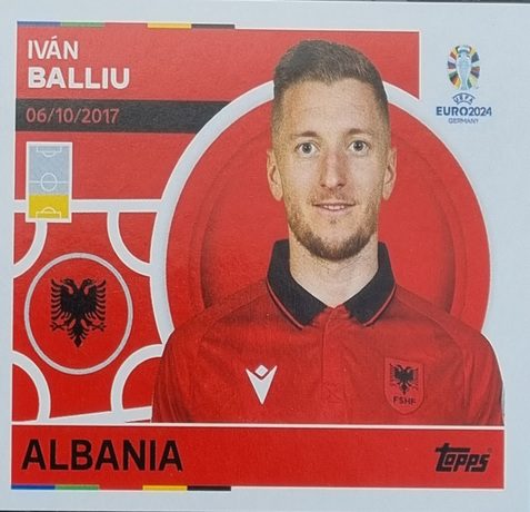 Topps UEFA EURO 2024 Sticker - ALB 5 IVAN BALLIU