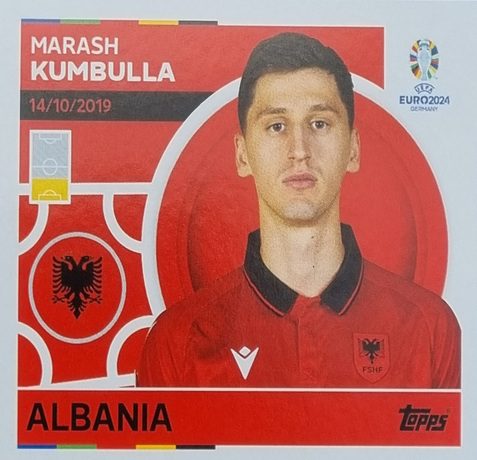 Topps UEFA EURO 2024 Sticker - ALB 8 MARASH KUMULLA