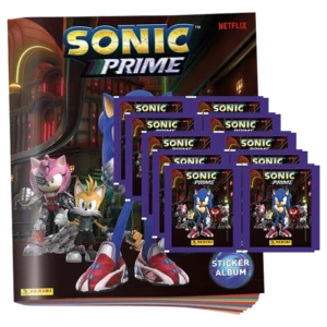 Panini Sonic Prime Sticker-Kollektion - 1x Sammelalbum + 10x Stickertüten