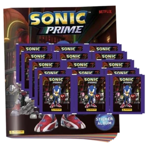 Panini Sonic Prime Sticker-Kollektion - 1x Sammelalbum + 15x Stickertüten