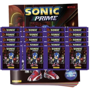 Panini Sonic Prime Sticker-Kollektion - 1x Sammelalbum + 20x Stickertüten
