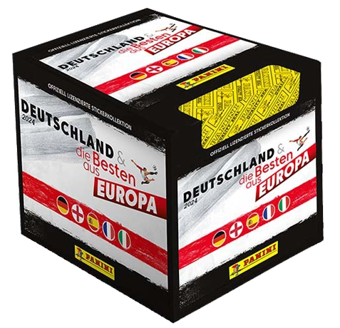 Panini Deutschland und die Besten aus Europa 2024 Sticker - 1x Display je 50x Stickertüten