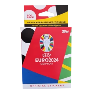 Topps UEFA EURO 2024 Sticker Kollektion (SWISS VERSION) Rote Sticker Variante – 1x Eco Pack